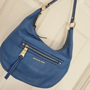 Michael Kors Blue Leather Shoulder Bag